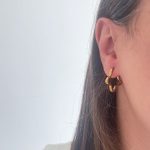 گوشواره حلقه ای گل استیل