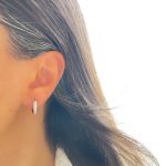 گوشواره حلقه ای نگین پیچ ژوپینگ