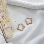 گوشواره حلقه ای گل استیل