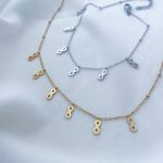 پابند زنجیری با آویز بینهایت استیل