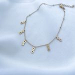 پابند زنجیری با آویز بینهایت استیل - تصویر 5