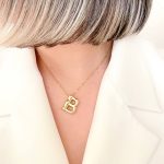 گردنبند حرف B بادکنکی استیل - تصویر 2