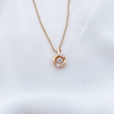 گردنبند ژوپینگ مدل نگین متحرک درخشان