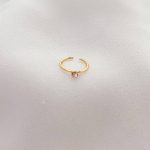 پیرسینگ بینی حلقه ای تک نگین - تصویر 3