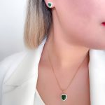 نیم ست قلب زمردی ژوپینگ - تصویر 2