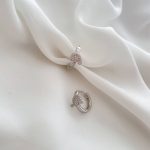 گوشواره حلقه‌ای نگین‌دار طرح فیل