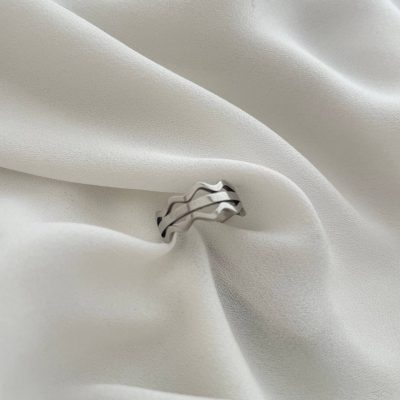 انگشتر بند انگشتی کنگره ای استیل