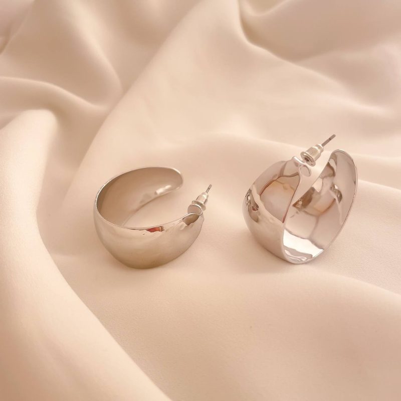 گوشواره حلقه‌ای مهتابی طرح زارا 13 - تصویر 5