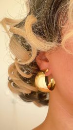 گوشواره حلقهای مهتابی طرح زارا 13 - تصویر 2