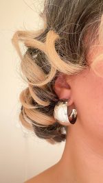 گوشواره حلقهای مهتابی طرح زارا 13 - تصویر 3