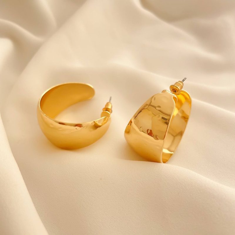 گوشواره حلقه‌ای مهتابی طرح زارا 13 - تصویر 4