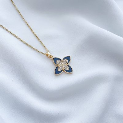 گردنبند مشکی روبرتو کویین استیل