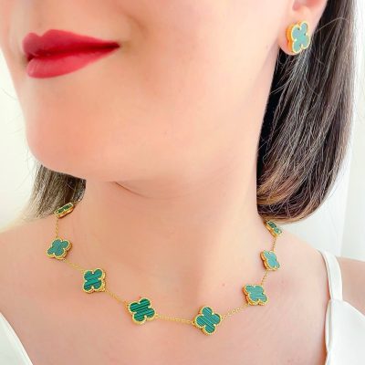 گردنبند گل درشت مستر کوالیتی ونکلیف سبز