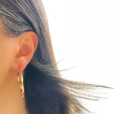 گوشواره حلقه پیچ تراشدار ژوپینگ