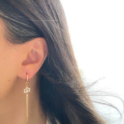 گوشواره آویز تاج ژوپینگ