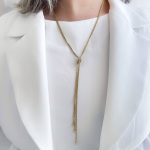 گردنبند رو لباسی خاویاری گره استیل