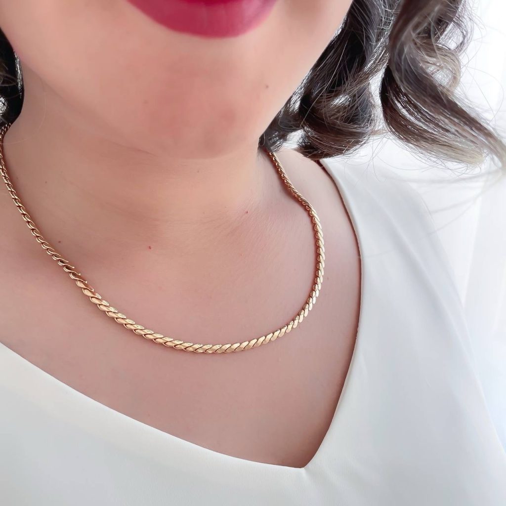 گردنبند بافت مورب آینه‌ای ژوپینگ