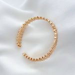 بنگل (دستبند النگویی) آبکاری نقره طرح مدرن