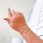 بنگل (دستبند النگویی) آبکاری نقره طرح موج