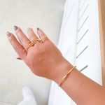 بنگل (دستبند النگویی) آبکاری نقره طرح پیچ