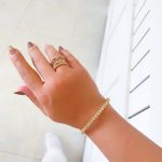 بنگل (دستبند النگویی) آبکاری نقره طرح خاویاری