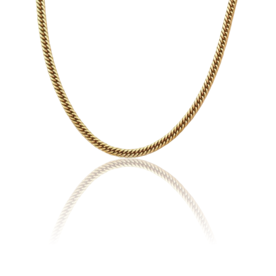 گردنبند کارتیه تراشدار با پهنا 8 میلیمتر استیل