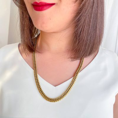 گردنبند کارتیه با پهنا 8 میلیمتر استیل