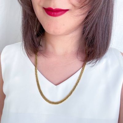 گردنبند کارتیه با پهنا 5 میلیمتر استیل