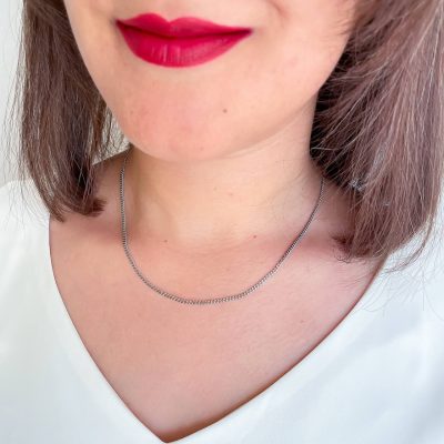 گردنبند کارتیه با پهنا 2 میلیمتر استیل