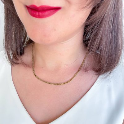 گردنبند کارتیه با پهنا 2 میلیمتر استیل