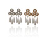 گوشواره مجلسی طرح زارا با آویز مروارید