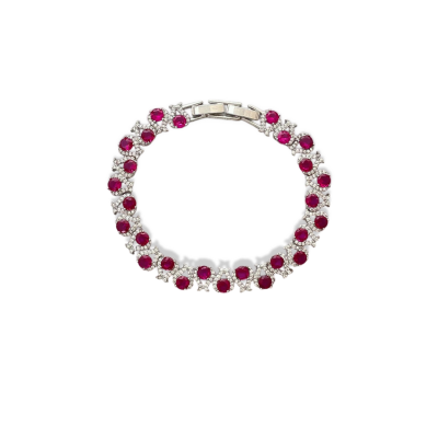 دستبند جواهر با نگین یاقوت