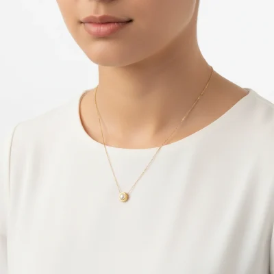 گردنبند مینیمال مروارید استیل