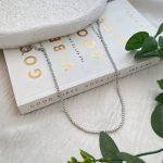 گردنبند چوکر تنیسی نگین مربع باریک استیل
