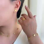 سرویس کامل ونکلیف طلایی گل ریز استیل