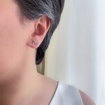 گوشواره میخی پاپیون نگیندار ژوپینگ