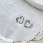 گوشواره حلقه ای قلب آینه ای فانتزی ژوپینگ