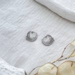 گوشواره هلال گل و پروانه ژوپینگ