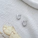 گوشواره کلیپسی دوبل آینه ای و نگین ژوپینگ
