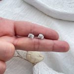 گوشواره میخی قلب آینه ای ژوپینگ