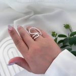 انگشتر آبکاری نقره طرح 10
