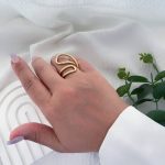 انگشتر آبکاری نقره طرح 10