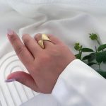 انگشتر آبکاری نقره طرح 9