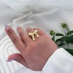 انگشتر آبکاری نقره طرح 12