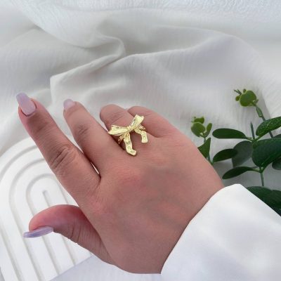انگشتر آبکاری نقره طرح 12
