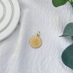 پلاک سکه الیزابت گرد استیل بدون زنجیر
