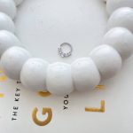 پیرسینگ گوش جواهری حلقه ای نگیندار طرح 2 استیل